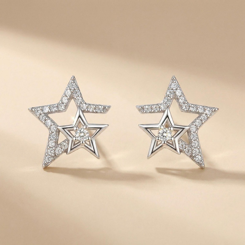 Women's Irregular Pentagon Stud Earrings, Fashion Hip-Hop